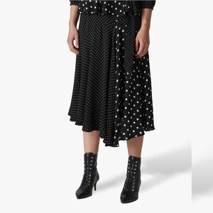 Whistles Spot Print Assymetrical Skirt nwot